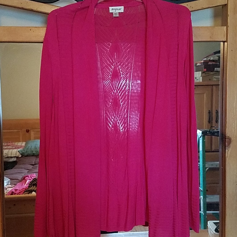 Magenta Sweater with cool cutout detail design